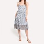 Roller Rabbit  August Dakota Mini Dress Light Blue & Red Batik Print Size Small Photo 8