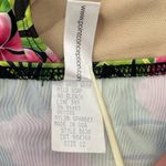 NEW Kechika Floral Bikini Bottoms Side Tie Black Hot Pink Hibiscus Green Size 12 Photo 7