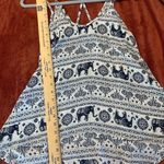 Sienna Sky blue and white elephant print tank size S Photo 4