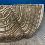 Cult Gaia Lael Gold Chain Embellished Lambskin Clutch Evening Bag Photo 2