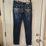 Twelve K Y2K Rhinestone Jeans Women's Size 9 Low Rise Vintage 12K Embellished Blue Photo 1