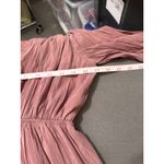 Storia  Dusty Rose Tiered Ruffle Long Sleeve V Neck Mini Dress Size S Photo 6