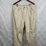 RSQ  90s Distressed‎ Baggy Ecru Jeans Size 33 Photo 2