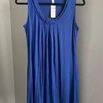 NWT Soma Sleeveless Braided Neckline Short Dress Sapphire Size Medium Blue Photo 0