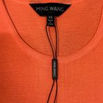Ming Wang ‎ Sleeveless Tank Orange NWT Acryclic XS Knit Scoop Neck Side Slits Photo 2