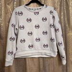 PINK - Victoria's Secret  Light Heather Gray Logo Crest Pullover Sweater Small Photo 0