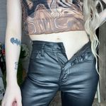 We The Free Black Coated Slit Ankle Jeans Photo 8