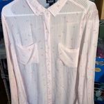 a.n.a  New Approach Button Down Pink Sunglasses Theme Blouse Size Large Photo 0