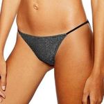 Topshop | Gray Metallic Tanga Bikini Bottom Photo 1