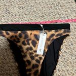 PilyQ NWT Pily Q High Rise High Leg Leopard Cheetah Swim Bikini Bottom- Size Large Photo 8