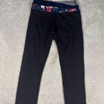 Lululemon Blue Cross V Waist Crop Mid Rise Leggings Women's Sz 6 Photo 0