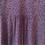 Boden Penelope Print Cotton Blend Stretch Jersey Pleated Mini Dress 8 Zinnia Blue Photo 3