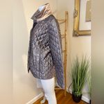 Chico's  Quilted Button Up Jacket Metallic Python Mauve 16/18 Photo 9