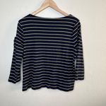 Ralph Lauren Lauren  Navy Gold Striped Crest Logo Old Money Boxy Top 1X Photo 6