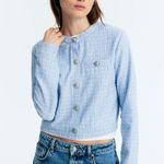 NWT Pale Blue Cardigan Size M Photo 2