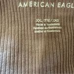 American Eagle  Outfitters Tan Asymmetrical Ruched Bodysuit Photo 2