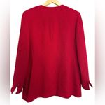 Dana Buchman Women’s 100% Wool Dark Cherry Red Hook Top Jacket Blazer Size 14 Photo 1