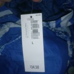 Old Navy L Sleeveless Rope Straps Pocketed Aloha Maxi Dress in Blue White Photo 8