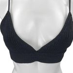 ZARA Black Crochet Knit Sleeveless Cami Camisole Bralette Crop Tank Top Size M Photo 2