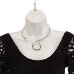 Torque Choker Necklace Silver Photo 0