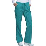 Cherokee Scrub Pants Womens S Teal Blue Core Stretch Cargo Medical Workwear NEW Photo 2