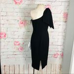 Dress the Population  NWT Tiffany 1 shoulder black midi dress size small Photo 7
