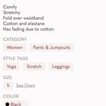 Victoria's Secret Victoria Secret Black Yoga Pants Womens Small Photo 5