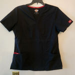 Dickies  black scrub top size womens small Photo 0