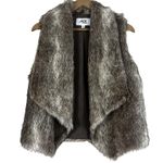 Jack by BB Dakota Faux Fur Vest Womens S Brown Open Front Western Mob Wife Core Photo 0