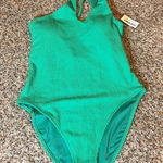 Old Navy  Green Textured One Shoulder Swimsuit -‎ Size M Photo 0