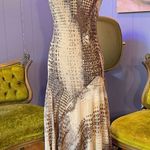 Y2K Eva Blue Asymmetrical Fairycore Sequin Dress Size 10 Brown Size M Photo 2