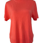 Sag Harbor  Mock Neck Short Sleeve Knit‎ Top Coral Casual Women Large Photo 0