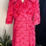 Moschino  COUTURE Long Faux Teddy Fur Jacket,‎ Italian, FUCHSIA, Size 4, NWT Photo 0