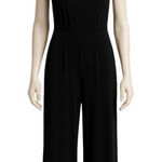 Calvin Klein  mock neck leather shoulder jumpsuit 4 Photo 0