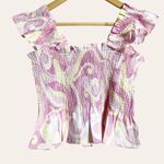 Hill House The Paz Nap Top in Candy Kaleidoscope Linen Size M Photo 2