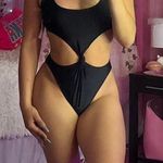 One Piece black high cut monokini  bikini Photo 0