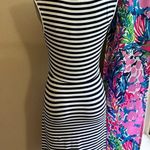 Boston Proper Nautical Navy and White Striped V-Neck Sleeveless Midi Dress S Photo 6