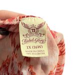 Faded Glory  Pink and Orange Patterned Sheer Blouse Photo 5