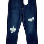 RE/DONE ‎ Jeans Women 27 Blue Dark Wash Cotton Distressed Le High Straight Leg Photo 0