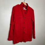 ZARA Premium Denim Red Button Down Casual Long Sleeve Shirt Size XS Photo 1