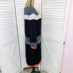 Nine West  Colorblock Stripe Ponte Knit Sheath Dress Black Gray Medium Sweater Photo 2