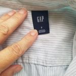 Gap / 2 / White Pin Stripe Collard Button Up Photo 2