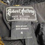 ROBERT Anthony vintage black gold sequins beaded full length dress size 4 Black Photo 14