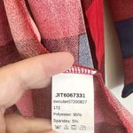 SheIn Red Plaid Open Lightweight Cardigan - Medium (6) Photo 3