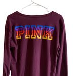 PINK - Victoria's Secret Victoria's Secret PINK Maroon  Long Sleeve V-Neck Shirt - XS‎ Photo 4