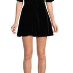 RHODE Leanna Twisted Puff Sleeve Mini Dress, Black Size L New w/Tag Retail $495 Size L Photo 0