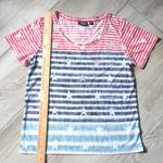 Onque Casuals Striped Patriotic Stars and Stripes Short Sleeve Tee Size L Photo 9