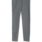 ZARA Houndstooth Mid Waist Side Zip Up Skinny Stretch Ankle Pants S Black White Photo 2