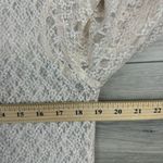 Sandro  Paris Women's Cream Lace Eyelet Blouse Mock Neck‎ Ruffle Sleeve Sz 1 US S Photo 7