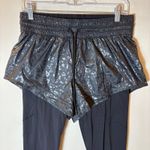 Athleta  Rainier 2-in-1 Tights Black Size Small Winter Running Leggings Shorts Photo 1